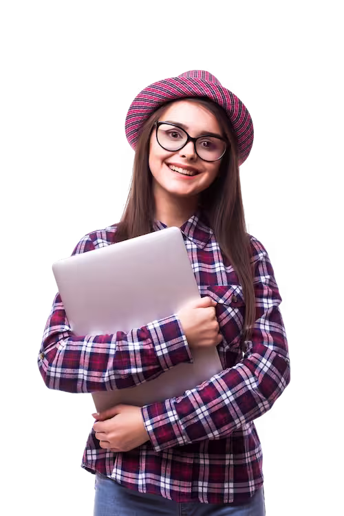 Imagen de una estudiante sonriendo